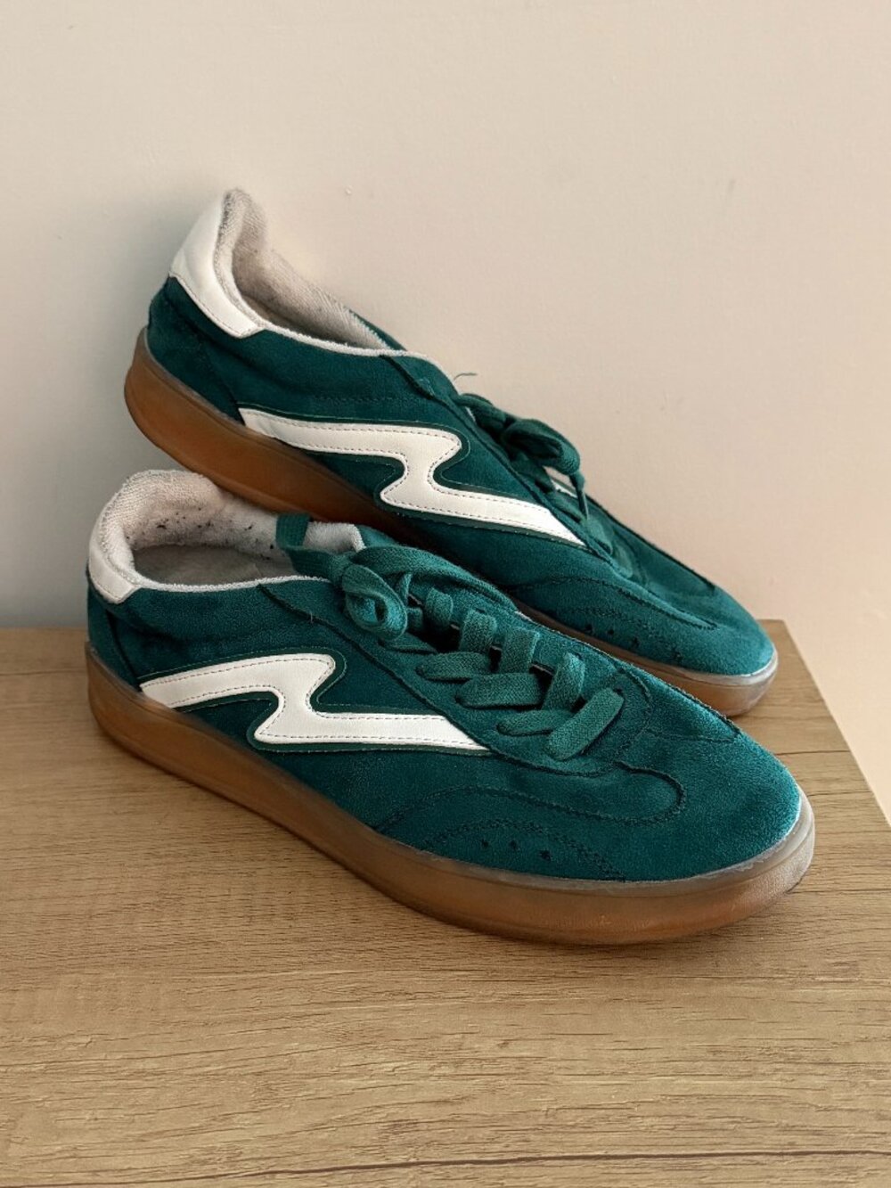 madden girl | emerald green giia retro suede sneaker 8